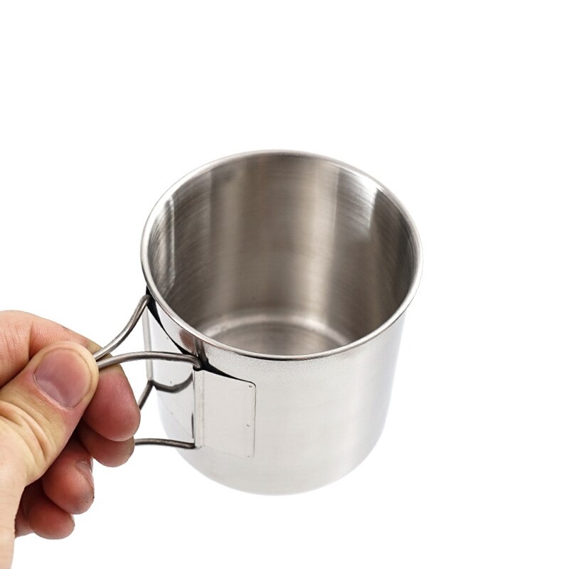 4 st / set rostfria koppar fällbart handtag vatten picknick grill camping mugg kaffe flaska