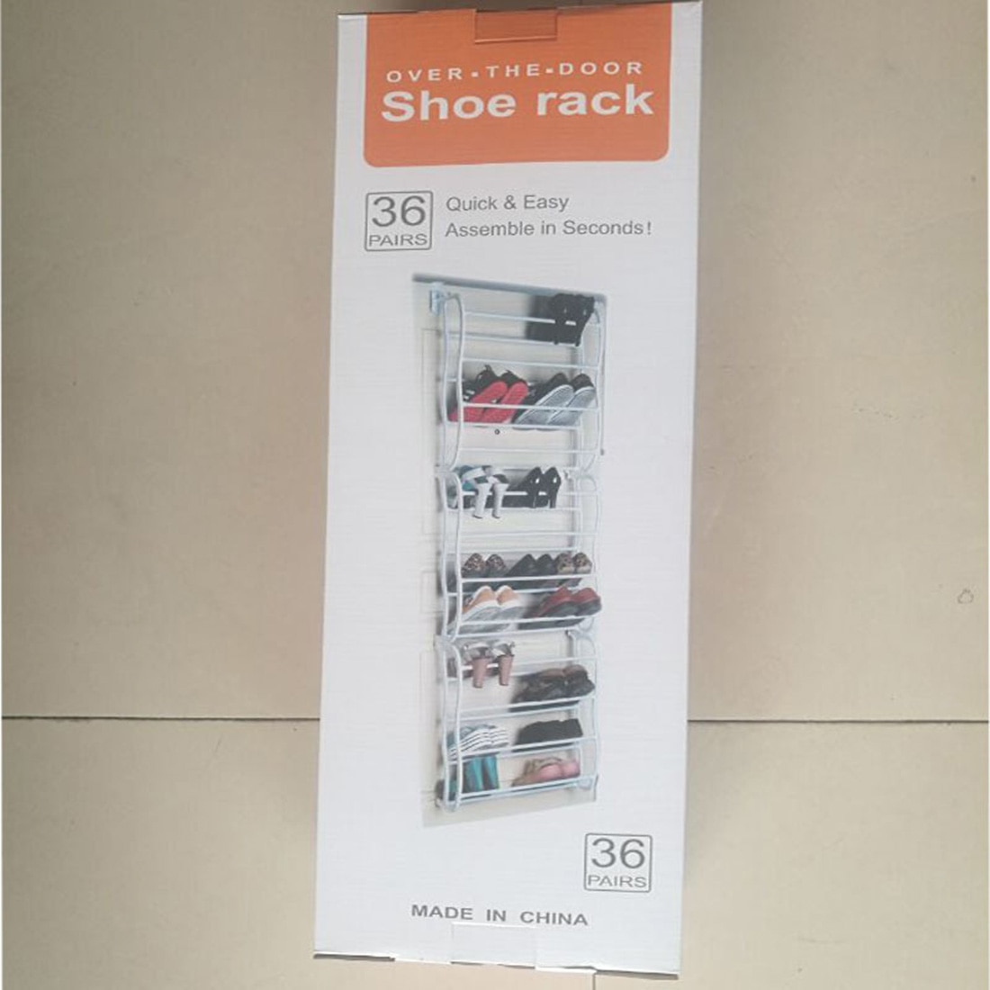 1pcs 8-Tier Over the Door Shoes Storage Rack Holder Hanging Shoes Organizer Storage racks stand holders - White