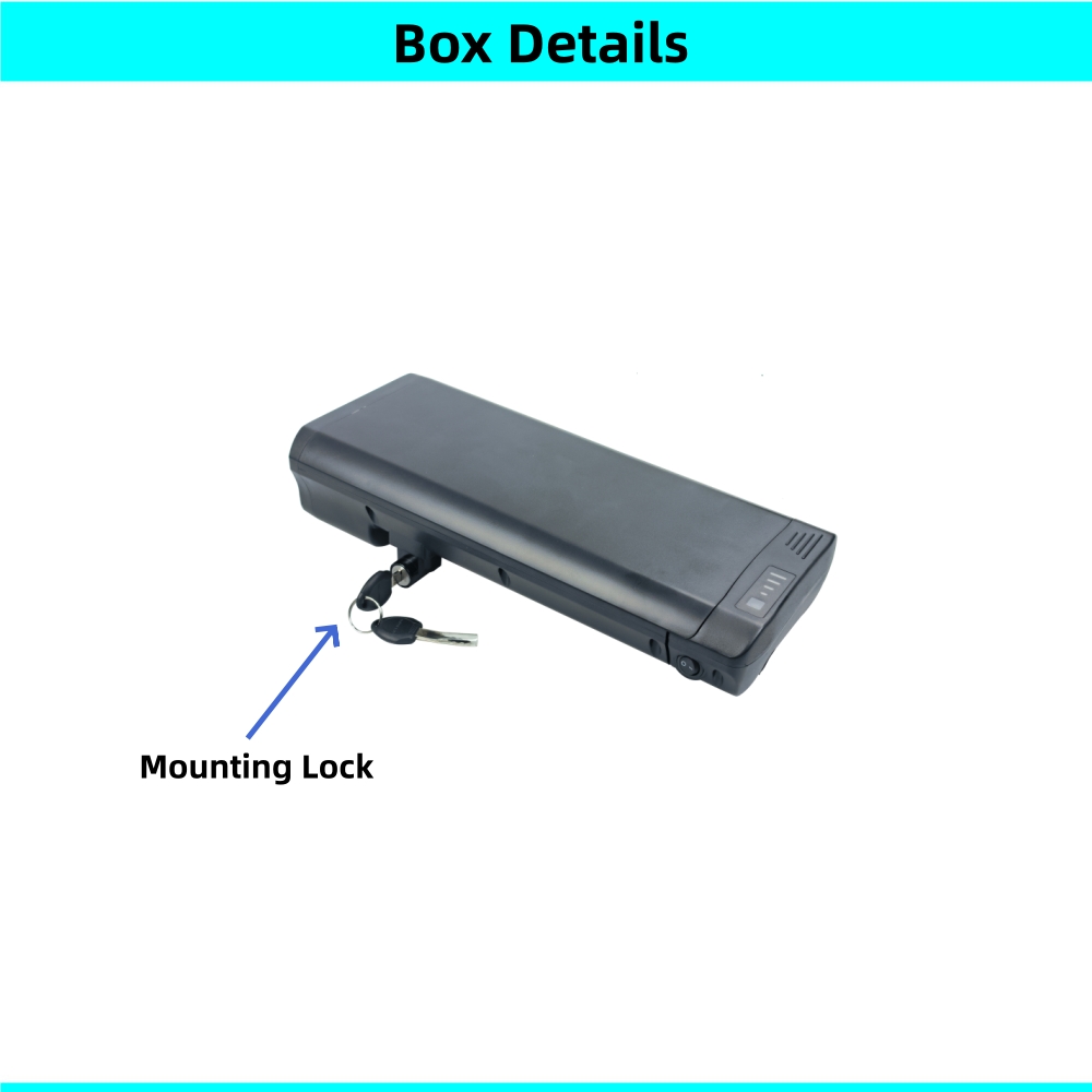 City Bike Faltrad E-Bike Batteriekasten Gehäuse Gehäuse Gepäckträger 24 V 36 V E-Bike Batteriekasten Montagesockel keine Batterie