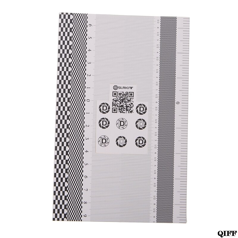 &amp Camera Lens Focus Calibration Card AF Micro Alignment Ruler Folding Chart APR29