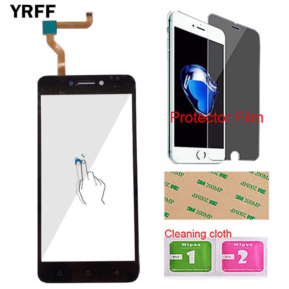 Sensor de pantalla táctil para móvil, herramientas de digitalizador de vidrio, película protectora, para LeEco Coolpad cool1 Cool 1 C106 Digitalizador de pantalla táctil: Black No Tools