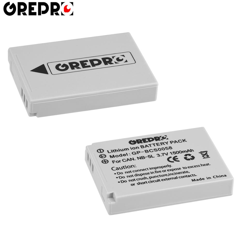 NB-5L NB 5L NB5L batterie de caméra Rechargeable + chargeur USB LCD pour Canon SX220HS SX230HS CB-2LXE PowerShot S100 SD950 SD970 S110: 2Battery