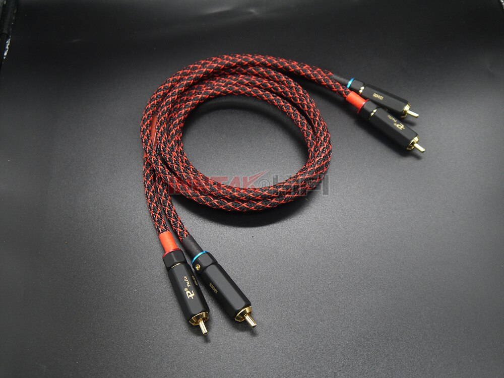 2Pcs/Pair CANARE Audio Grade RCA Cable W/ Budweiser Self-locking Male RCA to RCA HIFI For Amplifier DAC TV