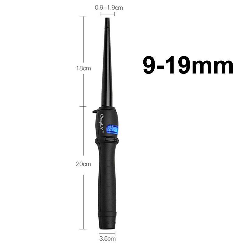 Ckeyin – fer à friser , onduleur, fleur de poire, cône électrique, rouleau pour boucler les cheveux, baguette, outils de coiffure: 9 to 19mm