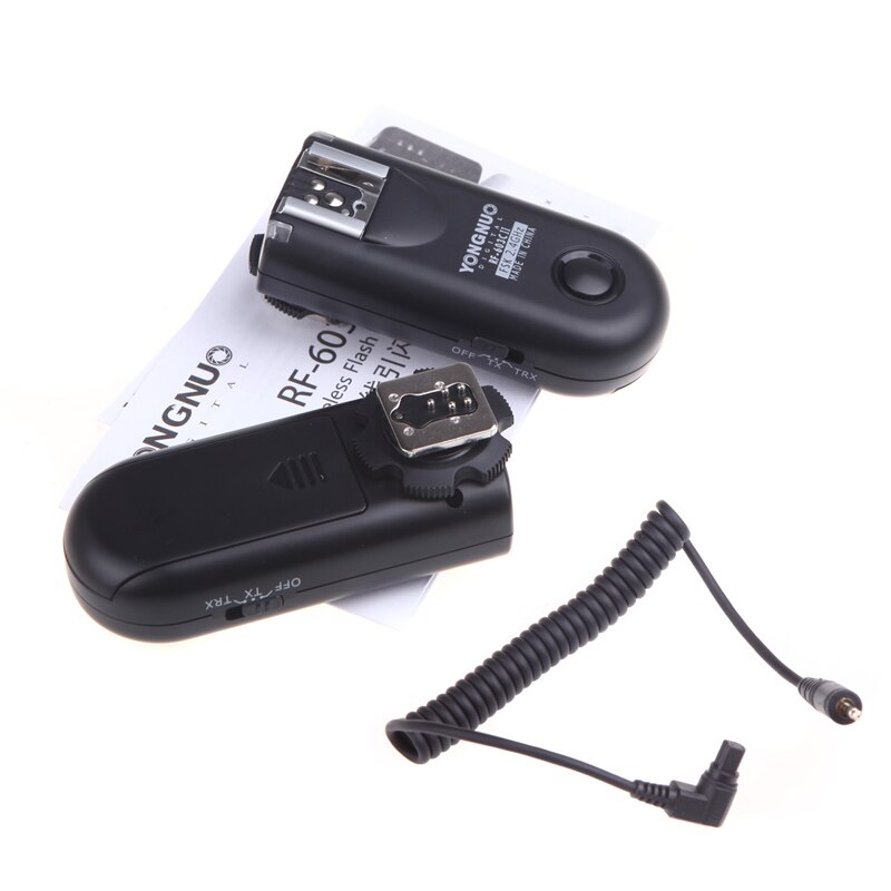 Yongnuo RF-603C II Wireless Remote Flash Trigger RF603c c1 c3 ii RF 603 2 Transceivers for canon 5dII 1D 6D 7D 50d 60d 500d 600d