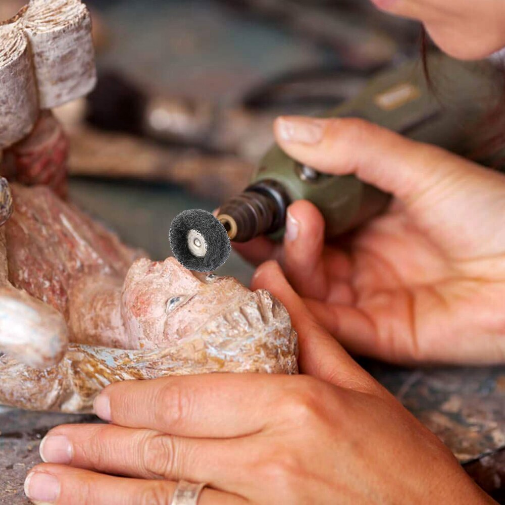 80 Pcs/set Mini Drill Abrasive Brush Scouring Pad Abrasive Wheel Buffing Polishing Wheel for Dremel Rotary Tool Accessories Set