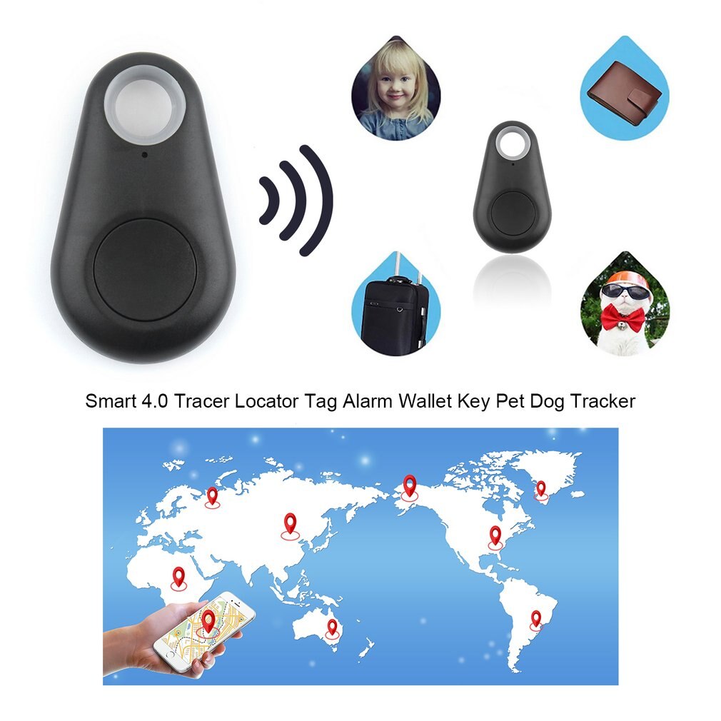 Smart trådløs bluetooth tracer 4.0 blt locator alarm mini tag anti mistet itag alarm til tegnebog nøgle kæledyr hund iphone 7 smart finder