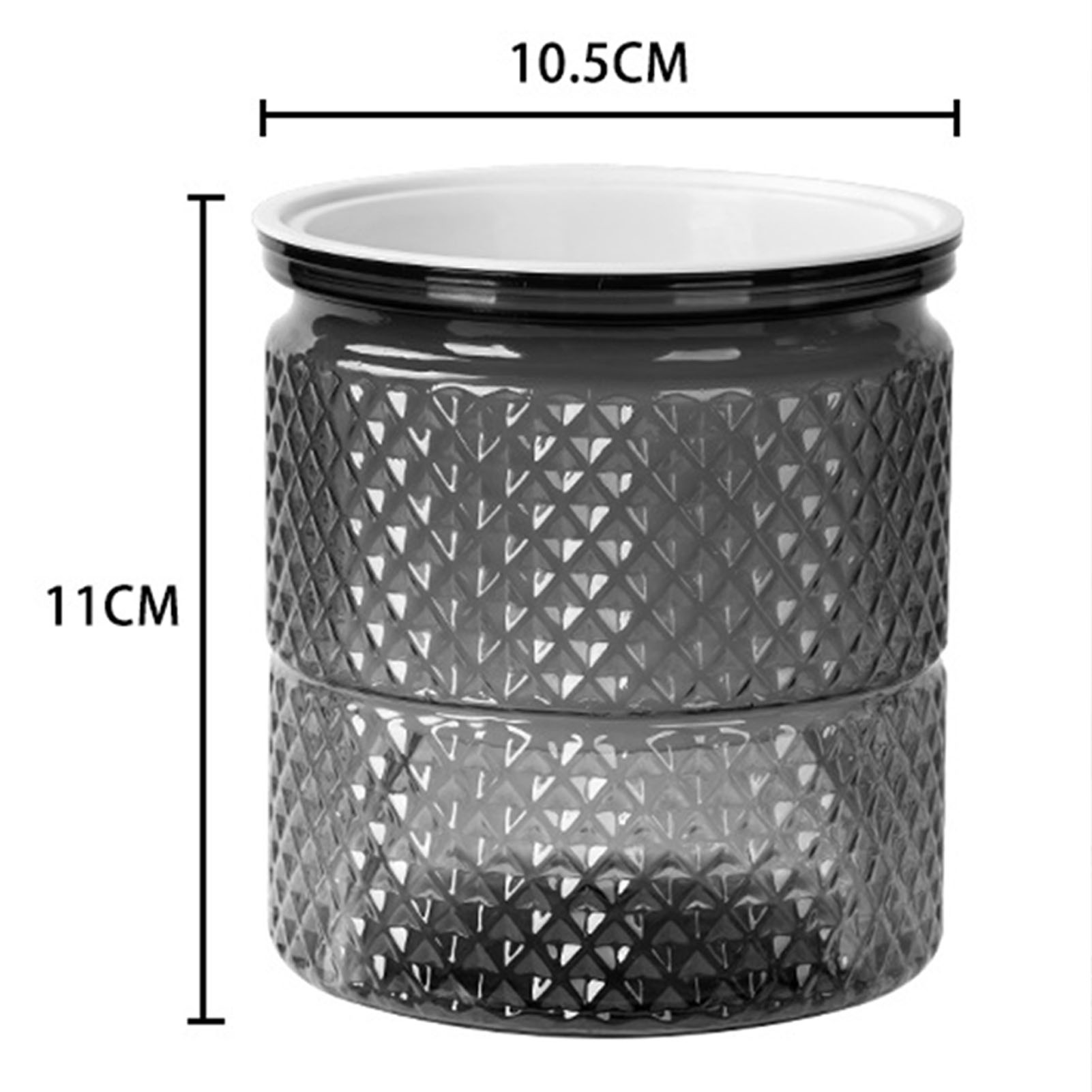 Selbst Bewässerung Blumentopf Aquarium Transparente Kunststoff Blumentöpfe Mini Selbst Bewässerung Pflanzer Topf Vase Für Heimat Dekoration: Licht Grau