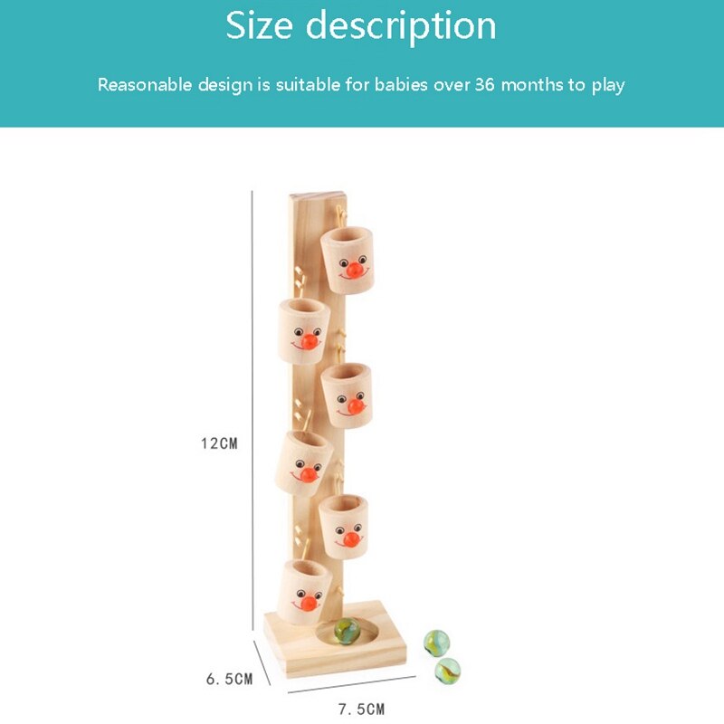 freundlicher Pädagogisches Spielzeug Holz Clown Gießen Tabelle Spaß Eltern-Art-Interaktive Tabletop Spiel Marmor Spielzeug