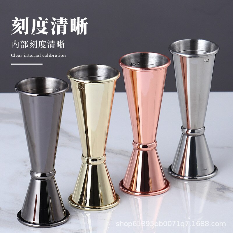 18/8 Stainless Steel Double Head Measuring Cups Cocktail Jigger Bar Accessories Shot Drink Mixer Bartending Measuring Cup Bar