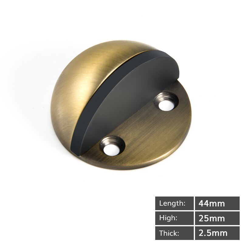 Rustfrit stål dør stopper gummi dør prop anti-kollision træ toilet glas dørholder kile dørstop møbler hardware