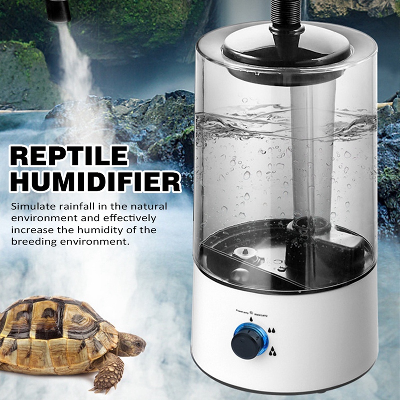 Humidificador de niebla para anfibios y reptiles de 4L, con manguera ajustable, terrario, nebulizador para reptiles, accesorios
