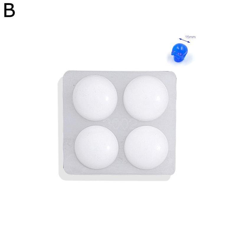 1pc halloween dekorationer gør-det-selv epoxy form kranium kranie form blomsterkort genanvendelig gennemsigtig silikone form sikker og giftfri: B