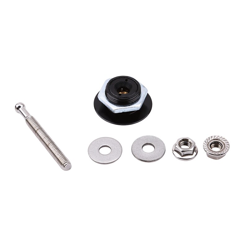 Push Button Billet Hood Pins Lock Clip Kit Engine Bonnets Lock Aluminum Car Quick Latch: black