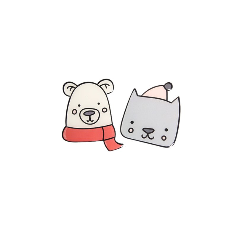 Epoxy Creatieve Magnetische Sticker Decoratieve Kinderen Leuke Koelkast Magneet Set: Polar bear Kitten