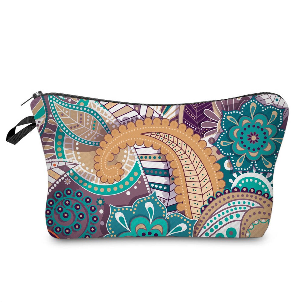 Deanfun Mandala Blomstertryk Kosmetik Taske - Vandtæt Polyester Pung til Kvinder Makeuptaske: 51597