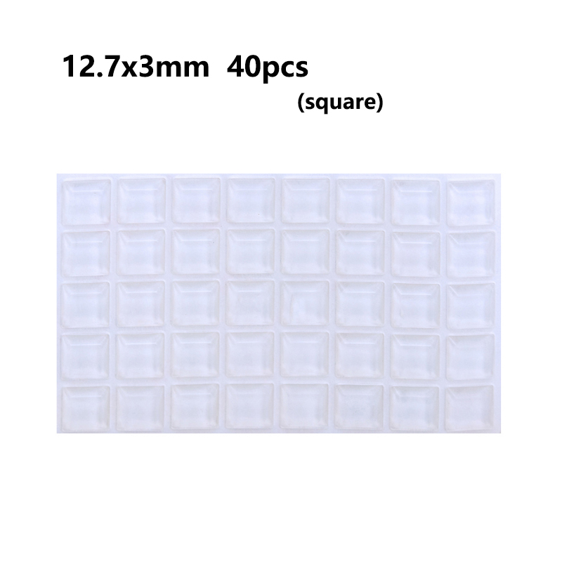 Ronde/vierkante bumper zelfklevende deurstopper rubberen demperbuffer zwart/helder siliconen meubellade beschermkussen: Roze