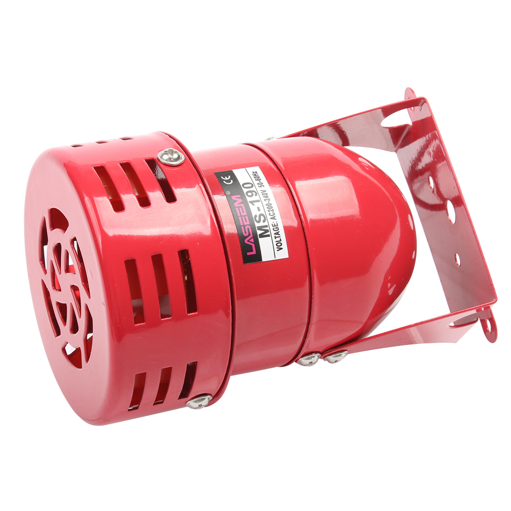 12v dc 24v dc 220v ac 110v ac rød mini metallmotor sirene industriell alarm lyd elektrisk verne mot tyveri ms -190