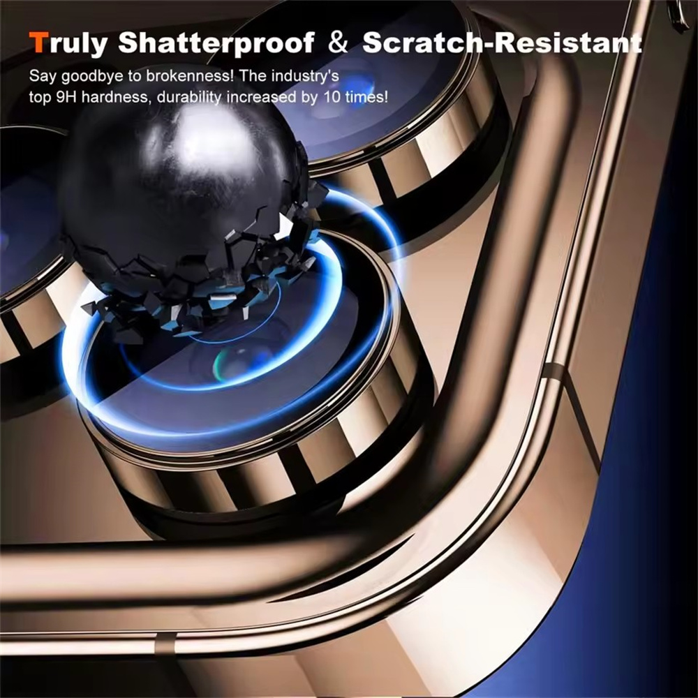 Protector de lente de cámara para iPhone 16 15 Pro Max, anillo de Metal, cubierta completa, película de lente de cámara para iPhone 16 15 Pro, accesorios para teléfono