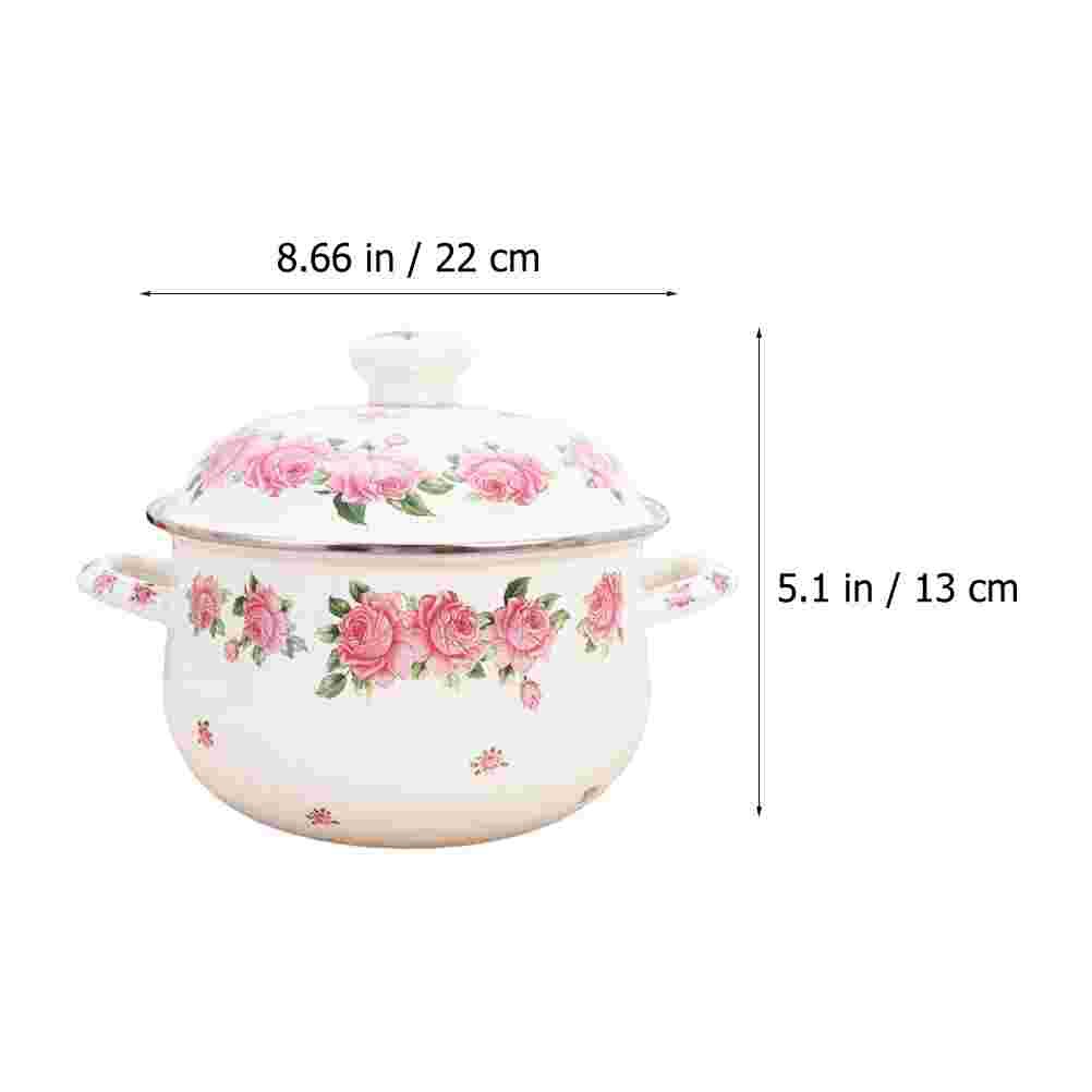 Practical Stew Pot Kitchen Stockpot Enamel Cooking Pot Thickened Stock Pot