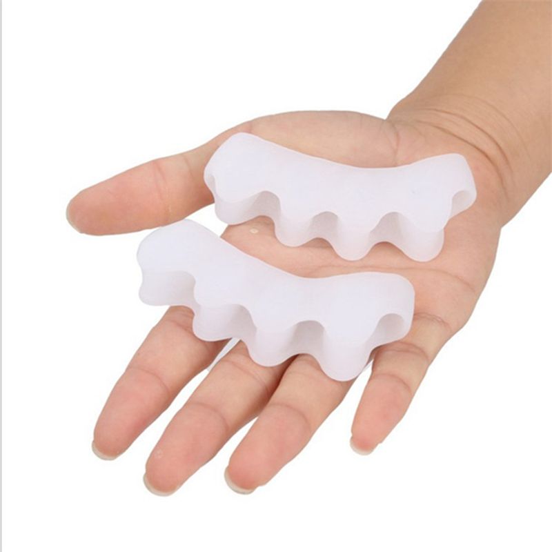 1 par ferramenta de cuidados com os pés sholl hallux valgus correção do polegar dedo do pé separador bursite pedicure silicone corrector para dedos dos pés