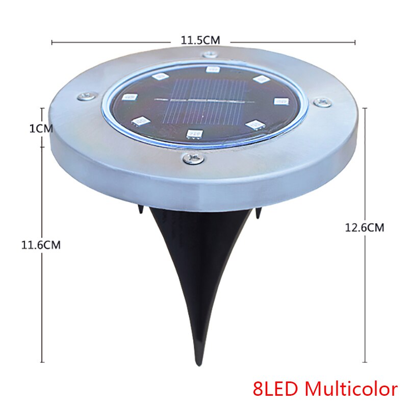 Waterproof Solar Power Ground Buried Lights Floor Outdoor Garden Lawn Path Lamp: Cold White