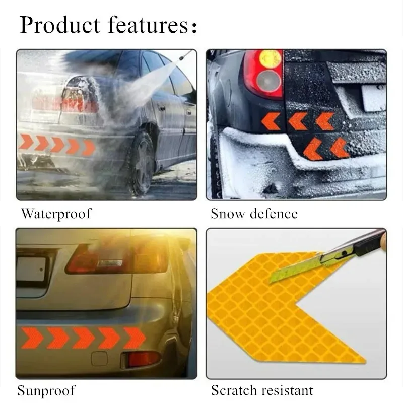 Bike Frame Sticker Arrow Reflective Sticker Car Motorcycle Bicycle Decal Safety Cycling Reflective Tape Bike Accessories