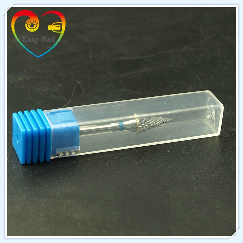EasyNail, 1pcs Pro. Kegel Carbide Millings Nail Boor Elektrische Manicure Nail Draaien Burr Cuticle Pusher Nagelvijl Gepolijst Te