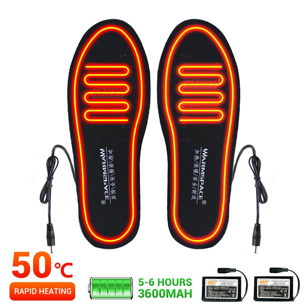 Winter Rechargeable Heated Insoles Ski insoles Outdoor Sports Feet Warming Insoles Thermal Electric Foot Warmer Battery Powered