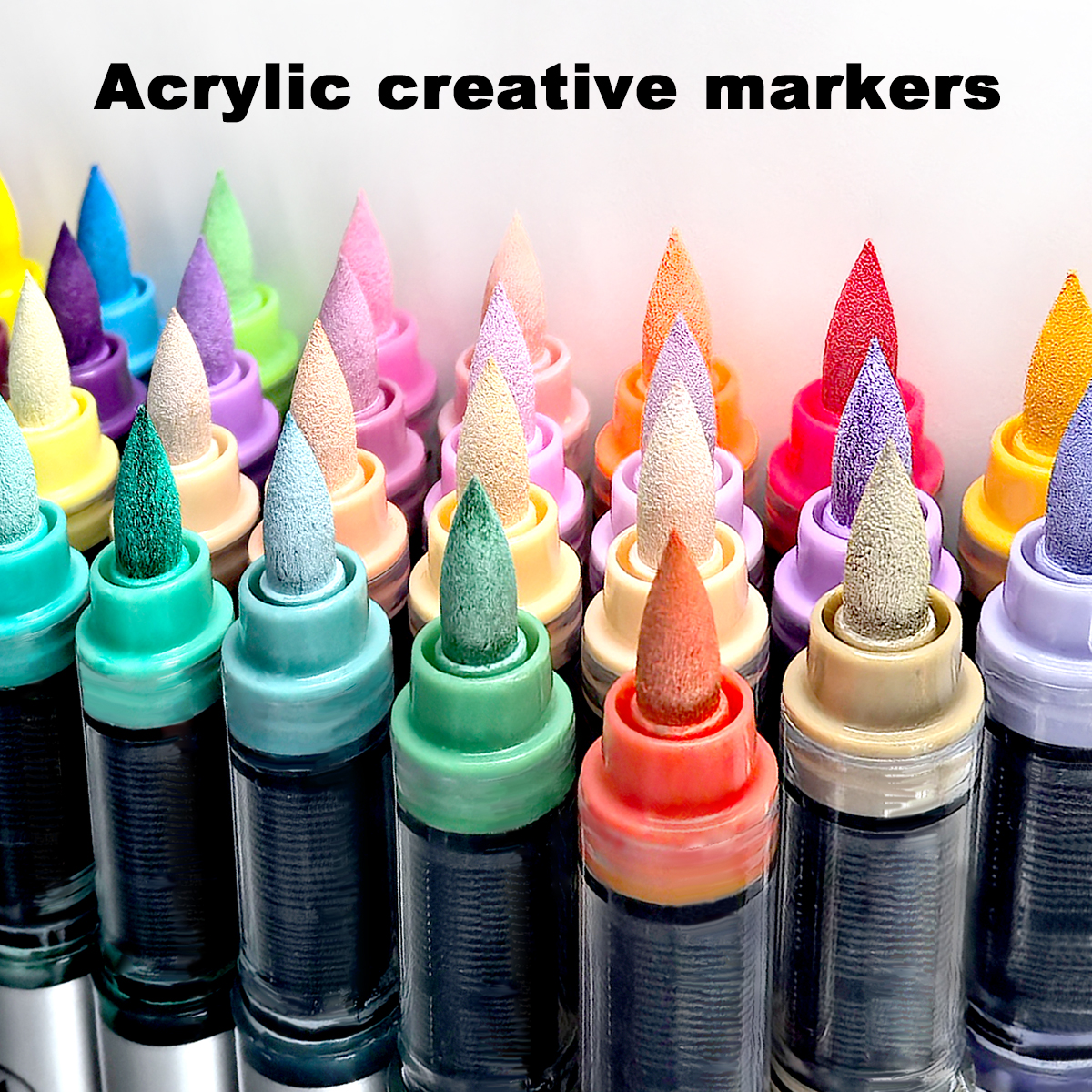 120/10 Color Acrylic Brush Markers Set Automatic Ink Control Soft Brush Paint Art Markers For Manga Graffiti Art School Supplies