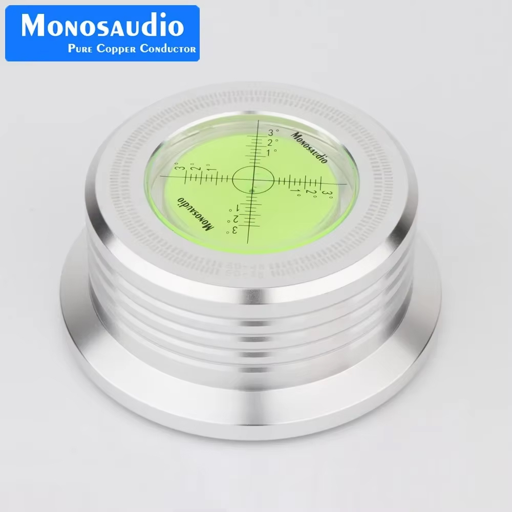 Monosaudio 50Hz/60hz LP Vinyl Record Disc Town Aluminum Alloy Stabilizer Measure Vibration Balanced For Turntable Phonograph: Silver