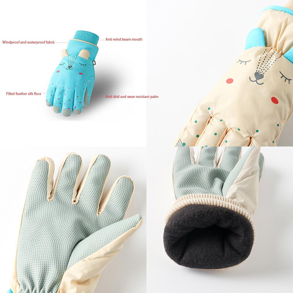 1 paire enfants hiver Ski gants imperméable coupe- – Grandado