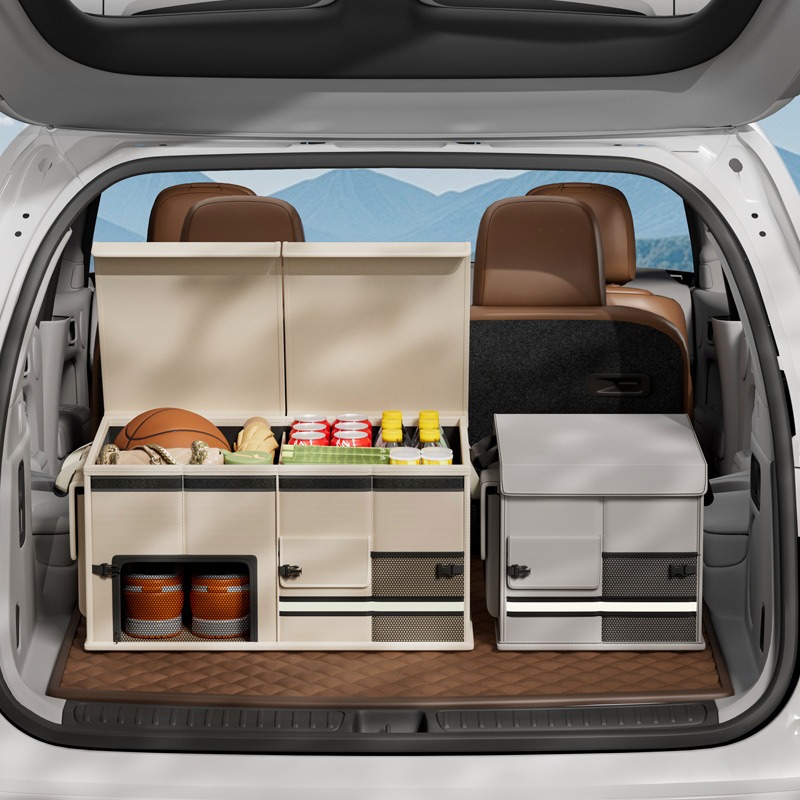 Large Capacity Car Trunk Organizer 60L Foldable Car Storage Box for Camping Travel Storage Bag for Fishing Car Trunk Storage