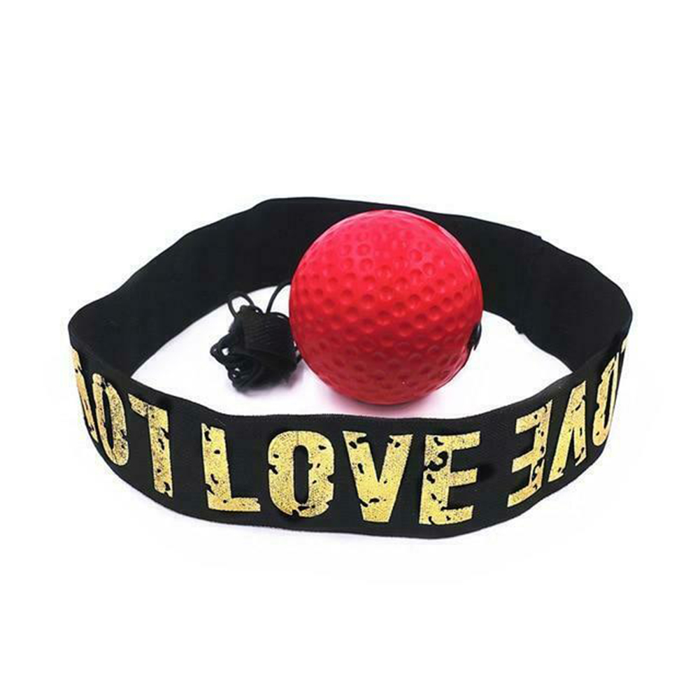Pelota de boxeo de velocidad para reflejos, pelotas de goma para entrenamiento de reacción de agilidad con banda para el sudor, accesorios para equipos de Fitness: Morado
