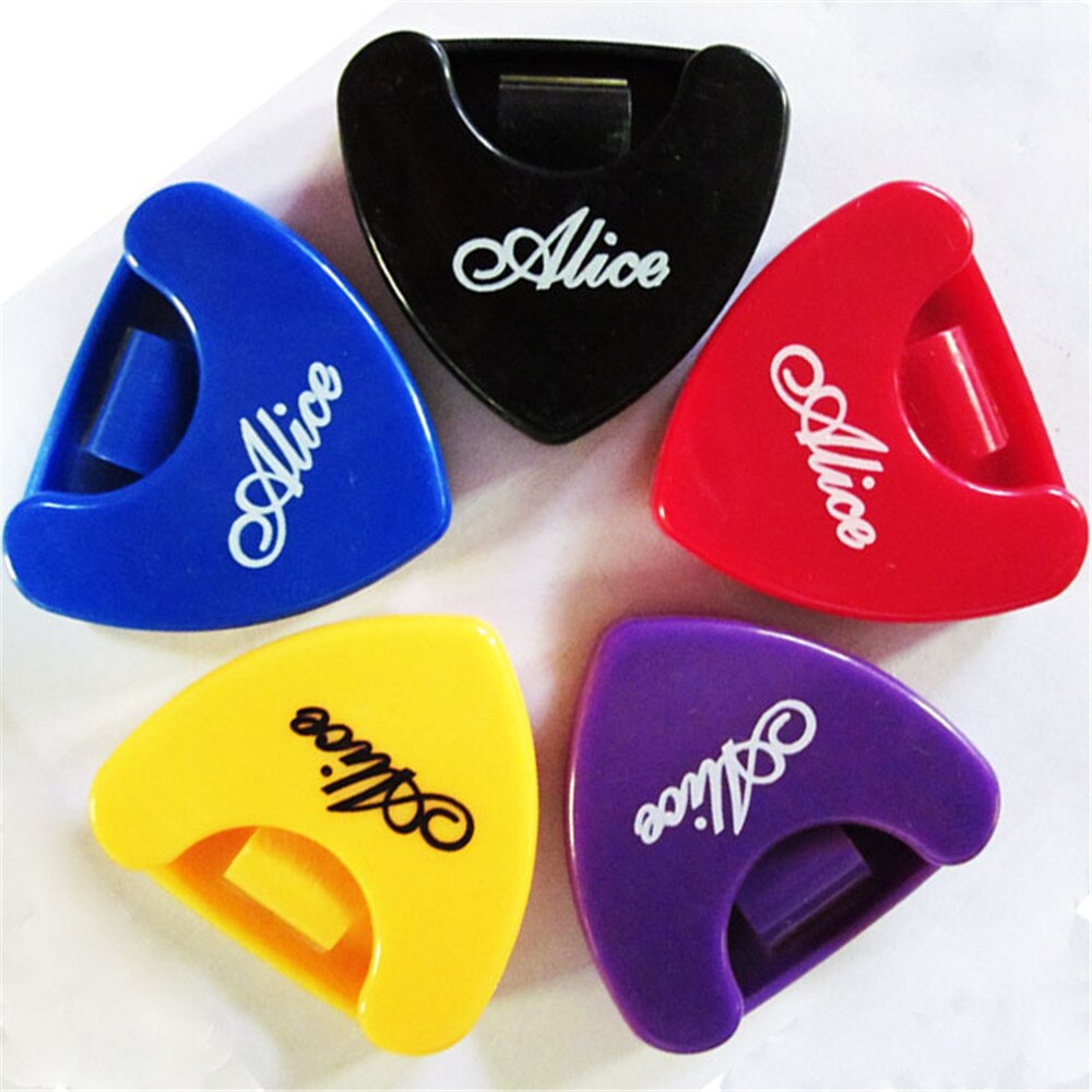 Alice Guitar Pick Holder Large Capacity Plastic Plectrum Case with Self Adhesive Sticker for Guitar Parts Guitar Plectrum Holder