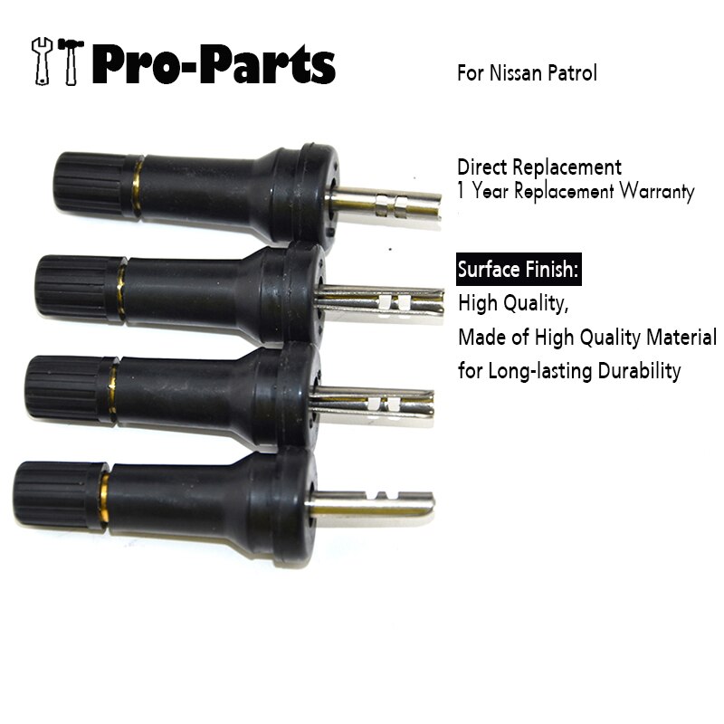 4pcs TPMS sensor Replacement Rubber Tubeless Tire Pressure Monitoring System Rebuild Kit With Valve Stem for Nissan Patrol