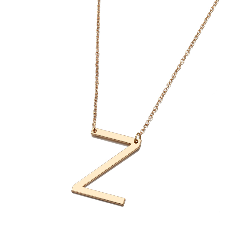 Abdoabdo 26 Letter Necklace Choker Gold Pendant Necklace Initial Necklaces Women Modern Accessories Collar Personality: Y