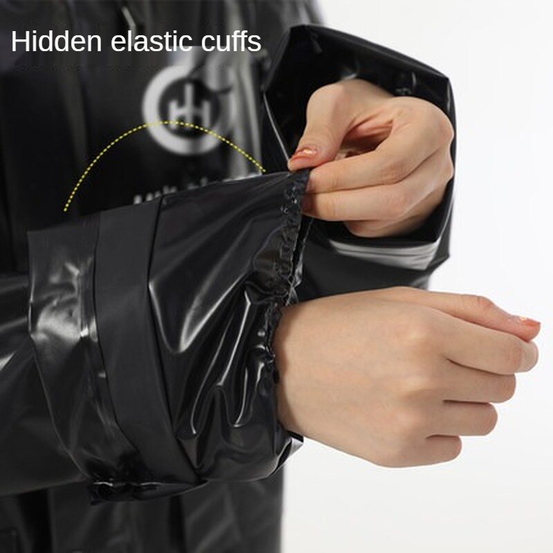 Wielokrotnego użytku moda jazda na rowerze płaszcz przeciwdeszczowy z Pvc z kapturem wodoodporna dorosłych Suitwaterproof płaszcz Roupa De Chuva Pra Moto sprzęt przeciwdeszczowy BK50YY