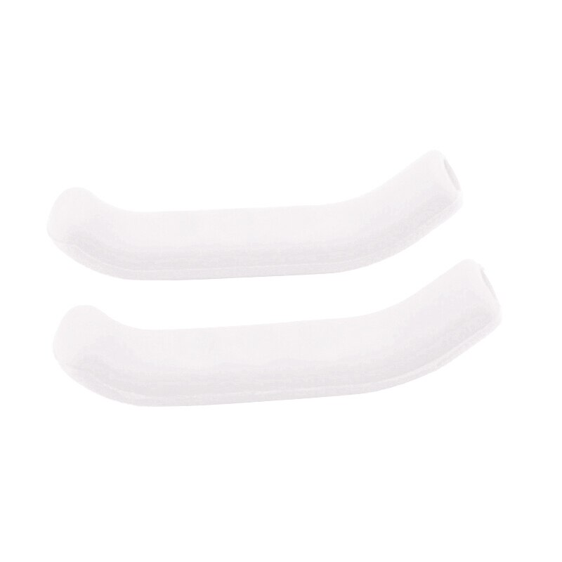 1 Paar Silicone Fiets Lever Grips Protectors Anti-Slip Fiets Remhendel Handvat Mouw Mtb Bike Fietsen Siliconen Rem cover Mc: WHITE