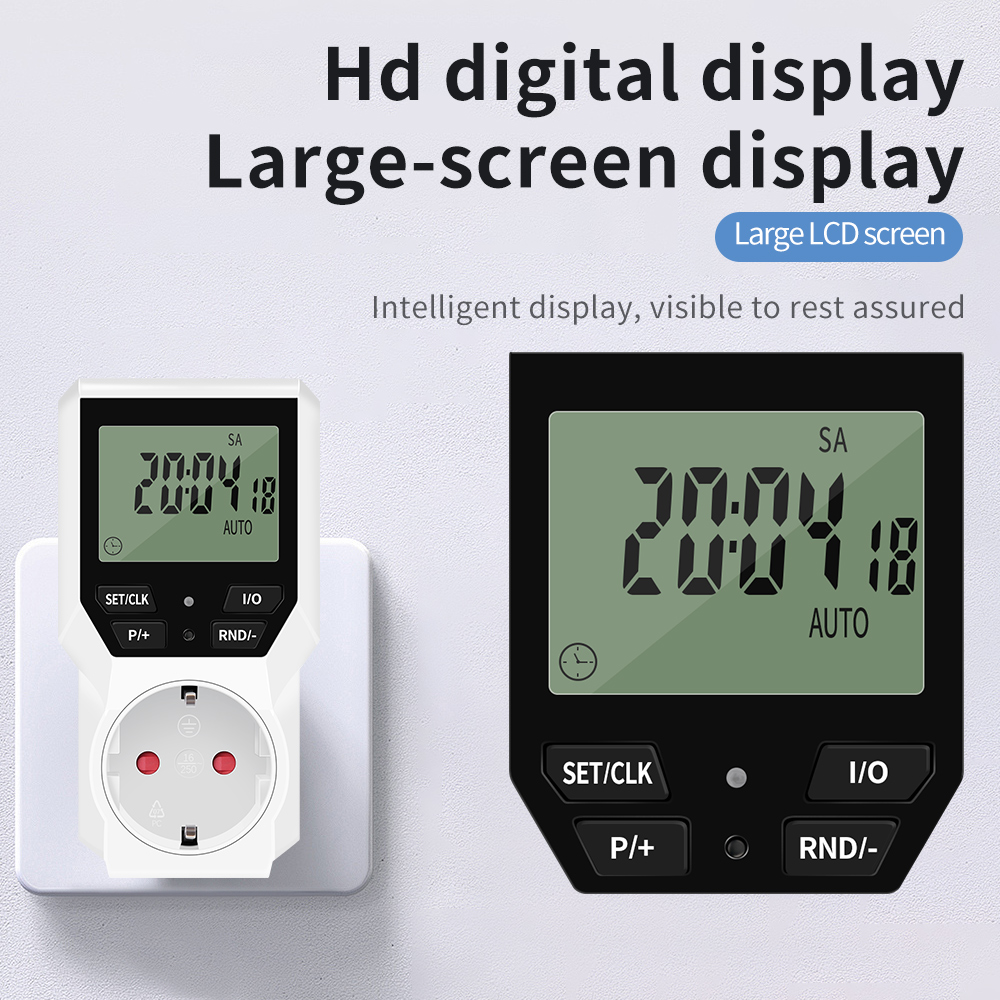 Digital  tm07 tidsstyrenhet brytare uttag 250v eu-kontakt timer uttag energisparande manager för kylskåp vattenbruk