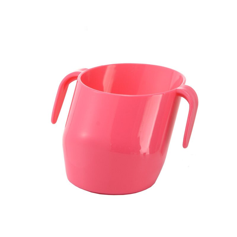 1Stck Neue freundlicher Baby Doidy Tasse Baby Ausbildung Trinkbecher geneigt Tasse Für freundlicher Baby Waschen Tasse Wasser Tassen: Rose rot