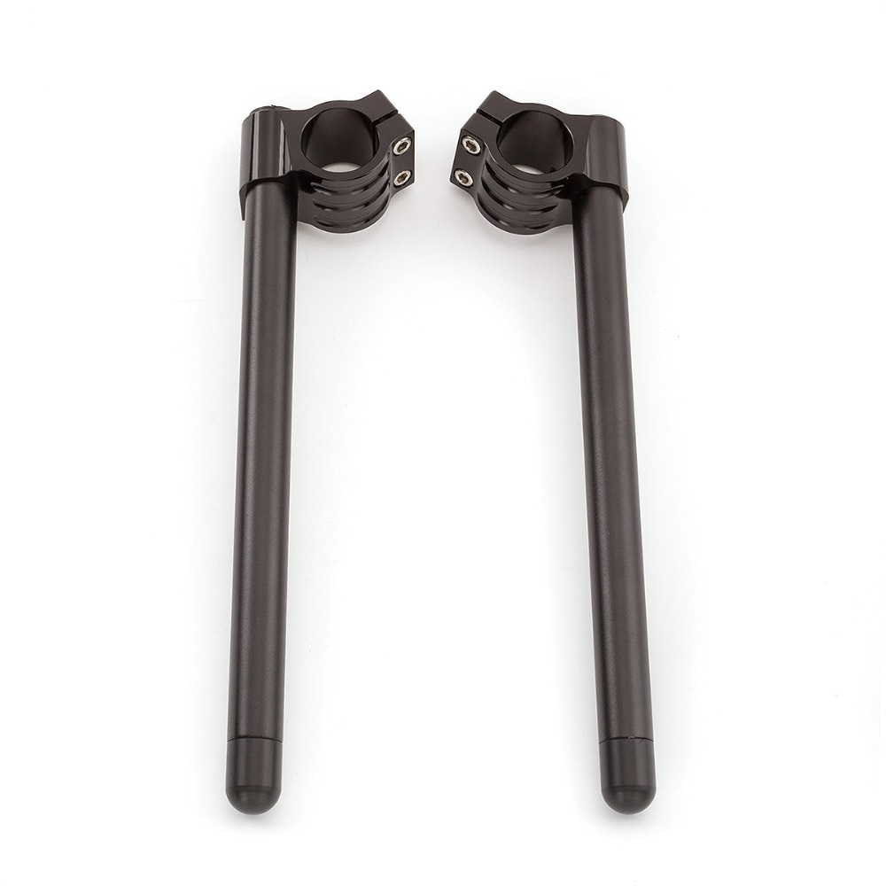 7/8'' 22mm Black Universal Motorcycle Riser Clip On ClipOns Handlebars Handle Bar Regular 30/32/33/35/36/37/38/40/41/45mm