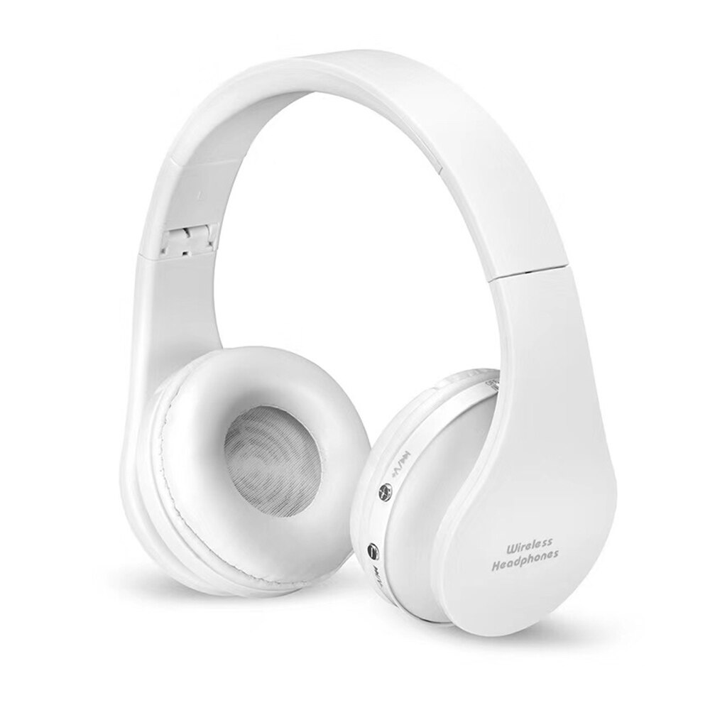 Écouteurs Bluetooth sans fil avec Microphone, oreillettes de jeu pliables, stéréo, pour enfants,: WHITE