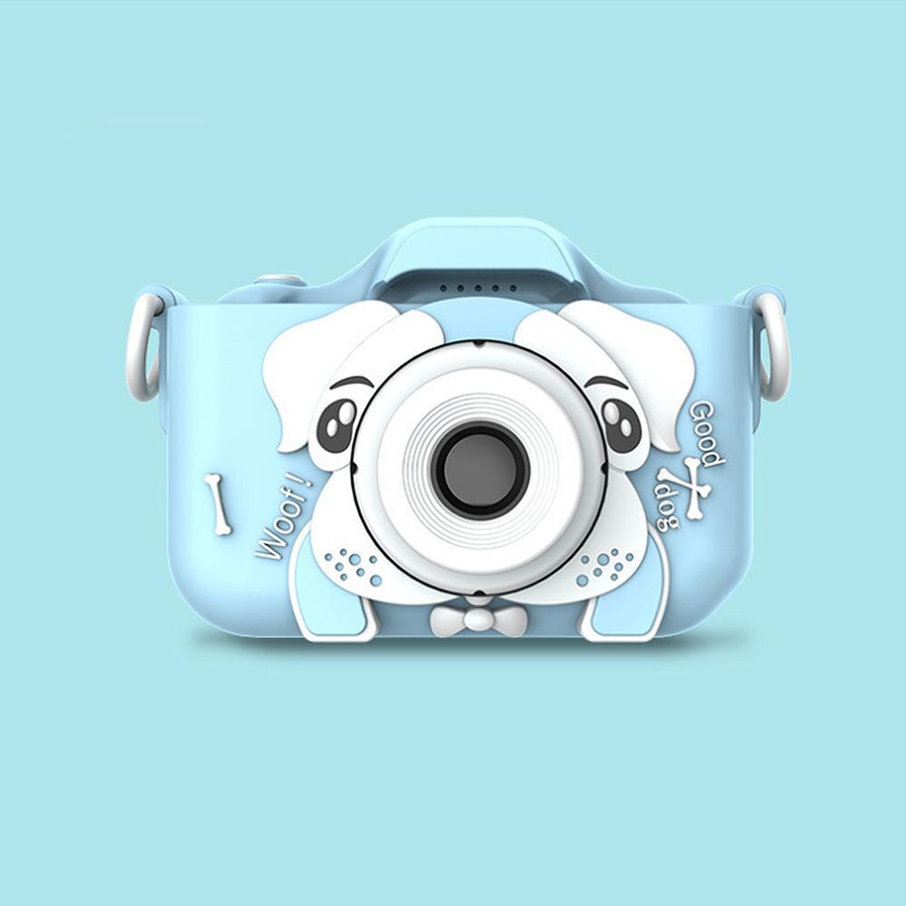 Q9 2.0 '' 20mp mini børnekamera søde børn fotokameraer genopladelige digitale video dual cam pædagogisk udendørs legetøj til børn: Blå