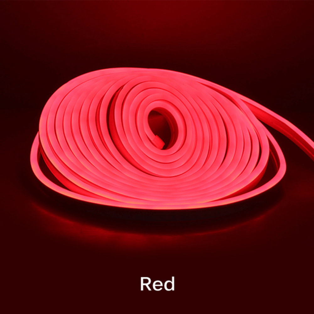 1 Roll 12V 196.85in/5M LED Flexible Silicone Neon Light, Outdoor LED Strip Lights Waterproof, 2835 12-bead Neon Light, 12V 6*12