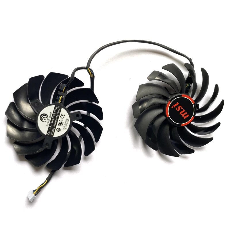 2PCS 95MM DIY FAN PLD10010S12HH DC 12V 4PIN GPU Cooling fan For MSI RTX 3070 3060 3060Ti VENTUS 2X OC Graphics Card Cooling Fan: DIY FAN