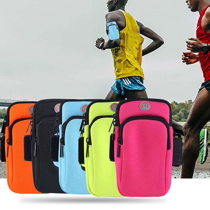 Bolsa de Brazo móvil para correr para hombre y mujer, equipo de Fitness para exteriores, bolso de muñeca para Iphone, funda de Brazo móvil deportiva