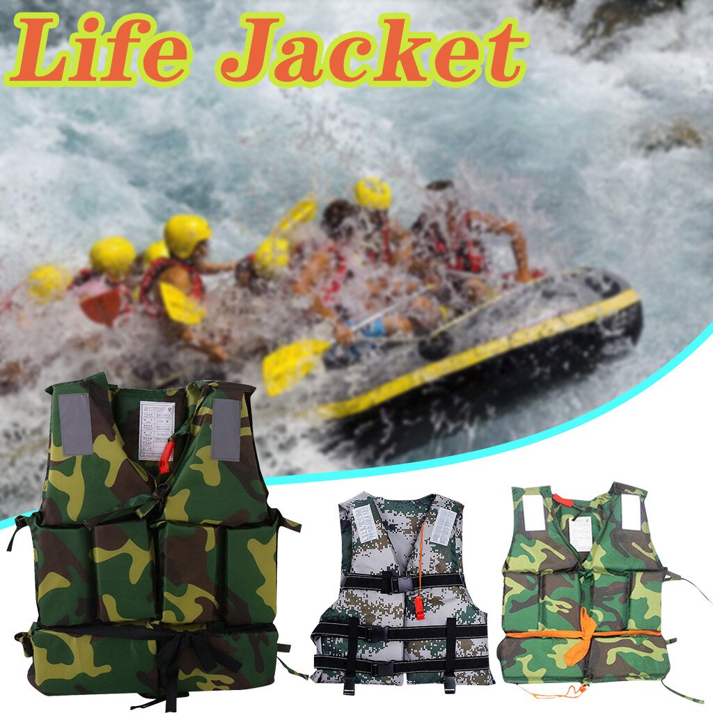 High Durable Fishing Life Jacket Water Sports Floatation Vest Adults Fishing Boat Watersport Adjustable Life Jacket Aid Vest