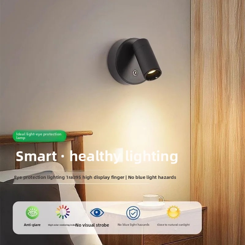 Trådløs magnetisk usb-ladende vegglampe uten kjedelig nødvendig soveromsarbeidsstue maleribelysning veggvaskelampe utendørs verandalampe