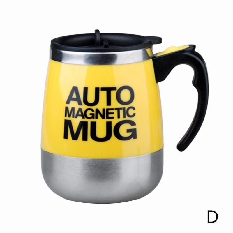 Auto Sterring Coffee Mug Stainless Steel Magnetic Mug Electric Mug Shaker Milk Cover Cup Mixing Mugs Lazy Smart Supplies Co D1K4: D